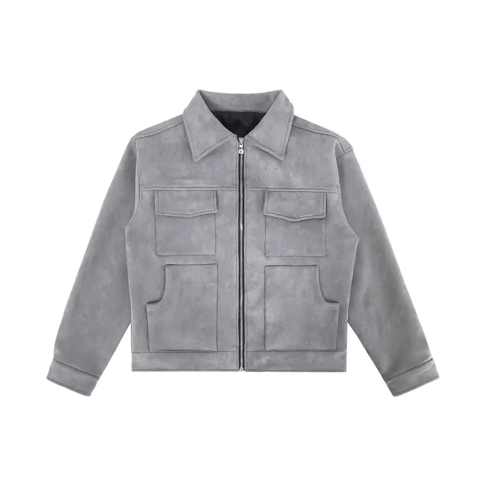 Classic Black Utility Zip Jacket