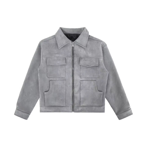 Classic Black Utility Zip Jacket